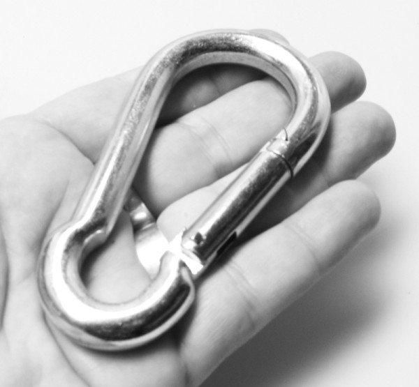 Karabinerhaken silber - 10x100mm - Pack-of-2