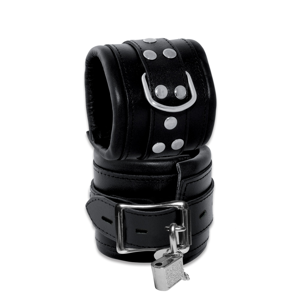 Leder Fussfessel Schwarz abschliessbar