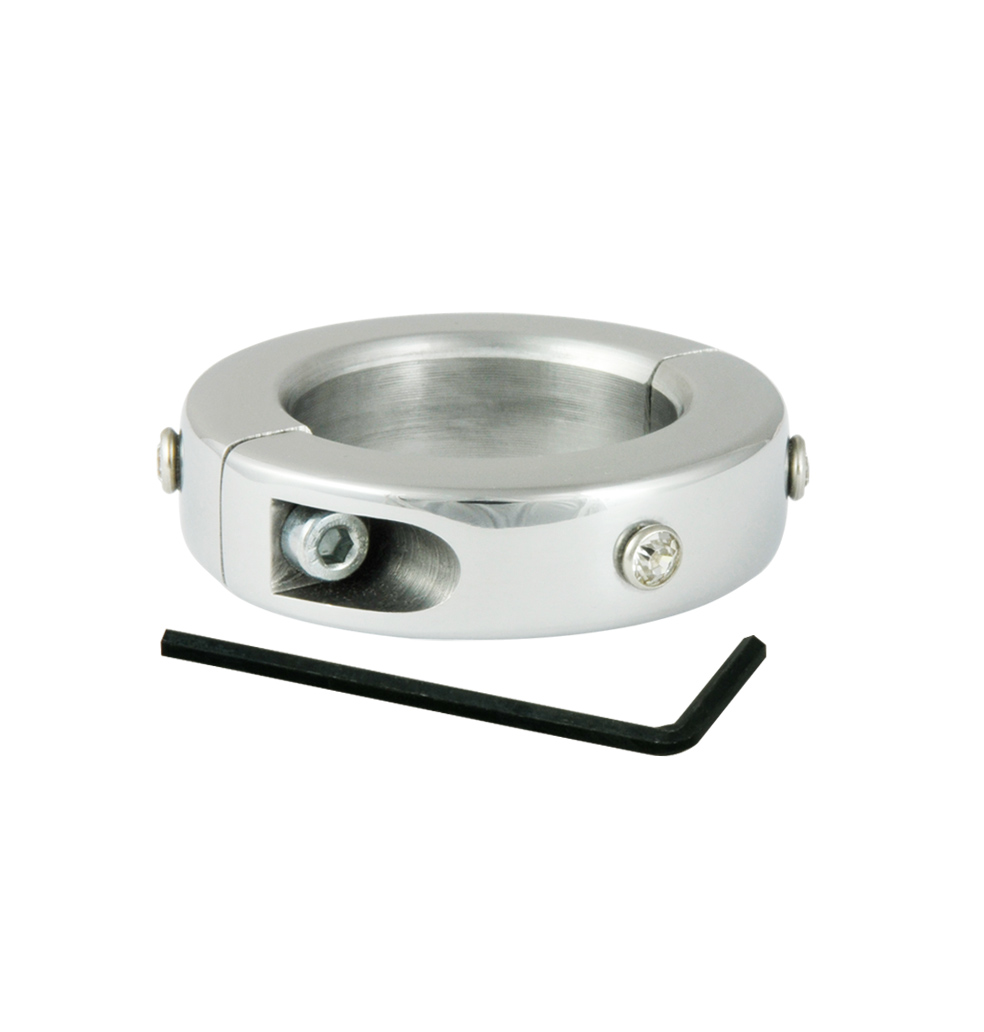 Hodenring Edelstahl mit Zirkonia