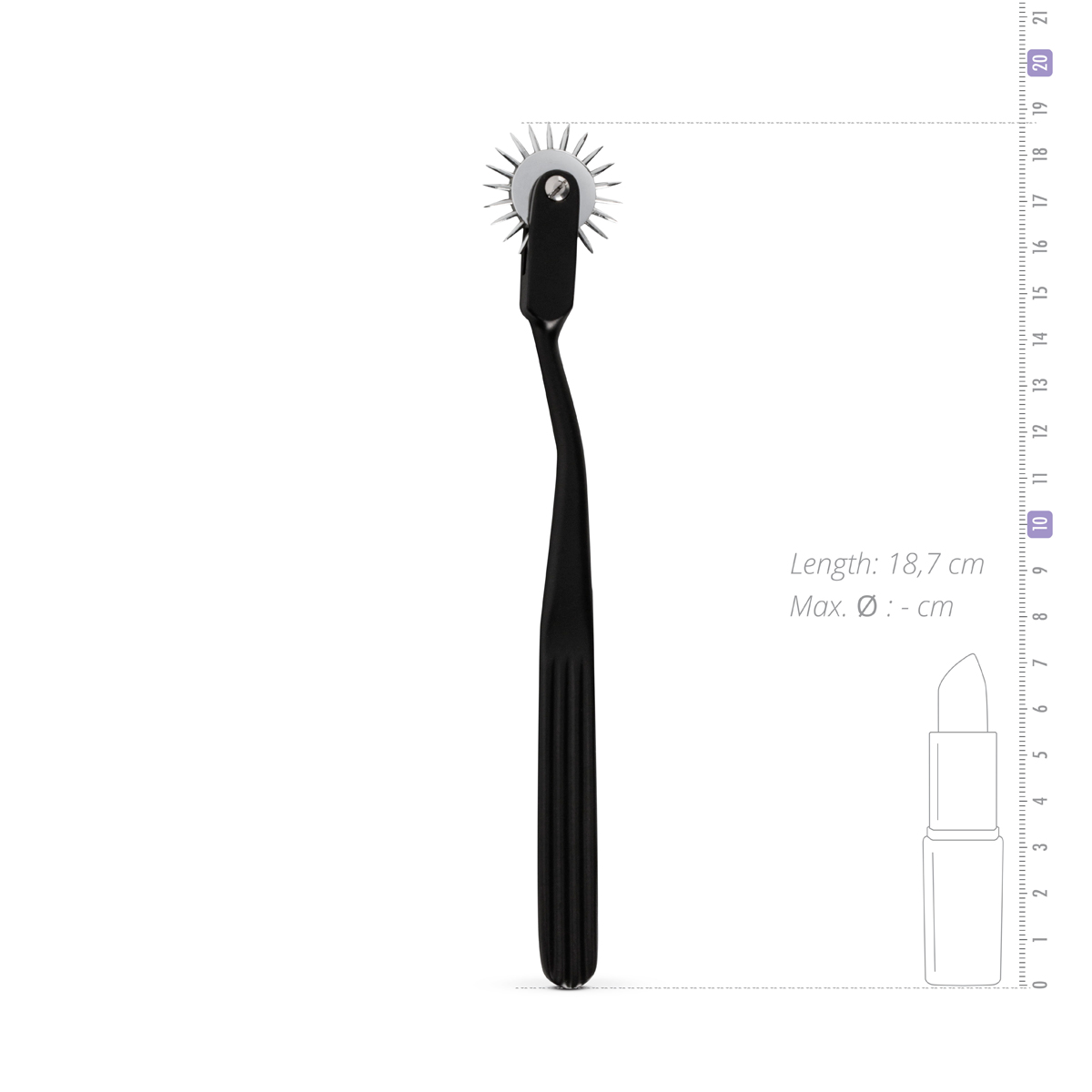 Wartenbergrad mit 1 Rädchen aus Edelstahl, schwarz – Sinner Gear Unbendable