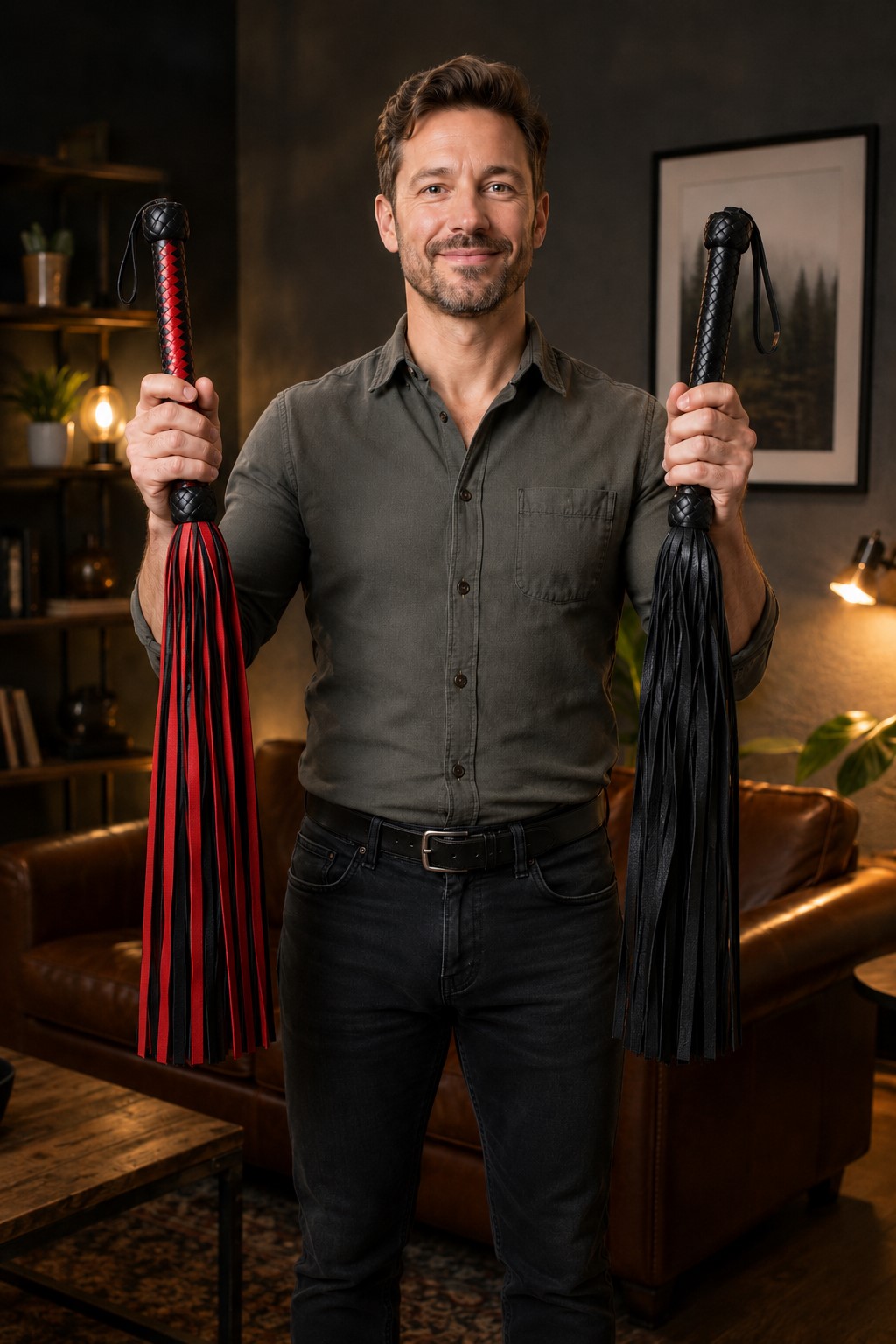 Leder-Flogger in zwei Farbvarianten