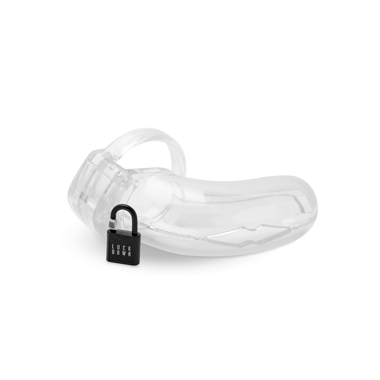 LOCKDOWN Keuschheitskäfig – Gross Transparent