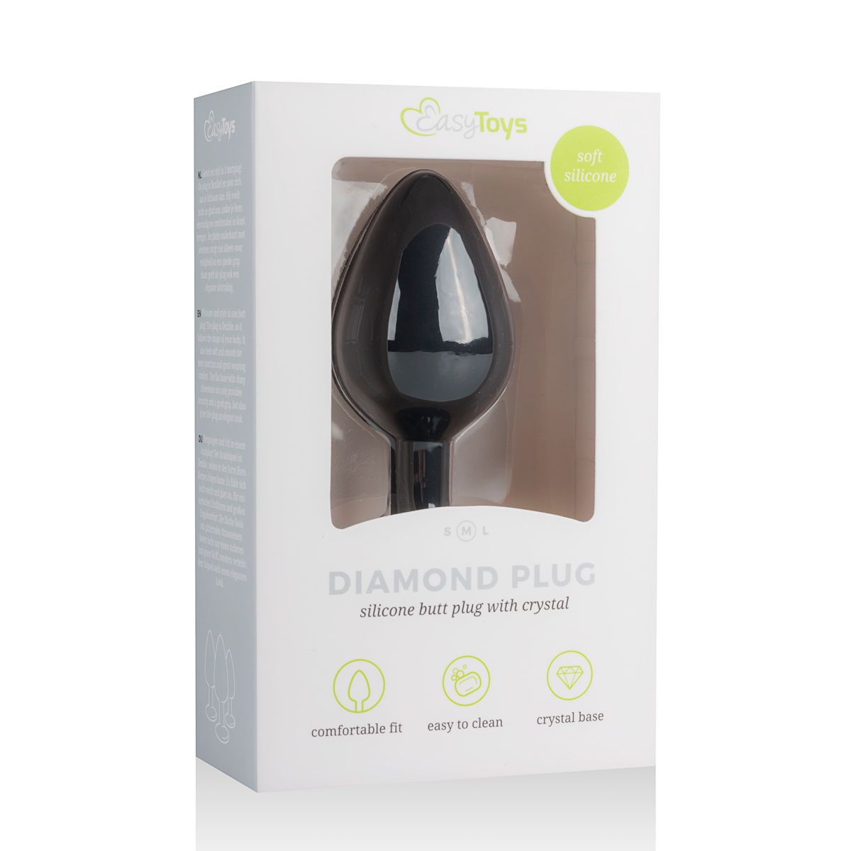 Diamond Analplug aus Silikon – Small & Medium, Rosa oder Schwarz