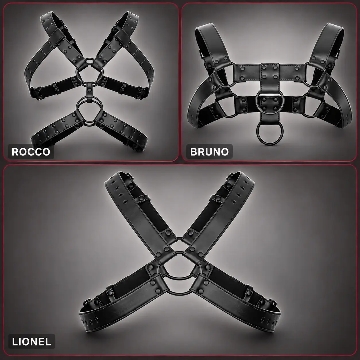 Bondage-Harness – Rocco, Bruno & Lionel - 3 Varianten!